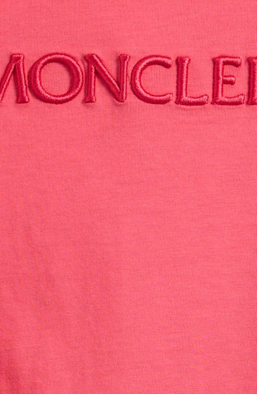 Moncler Kids' Embroidered Logo Patch T-shirt In Red