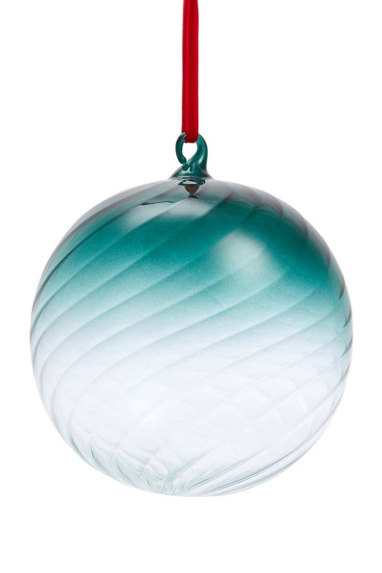Swirl Glass Ornament, Main, color, GREEN BOTANICAL