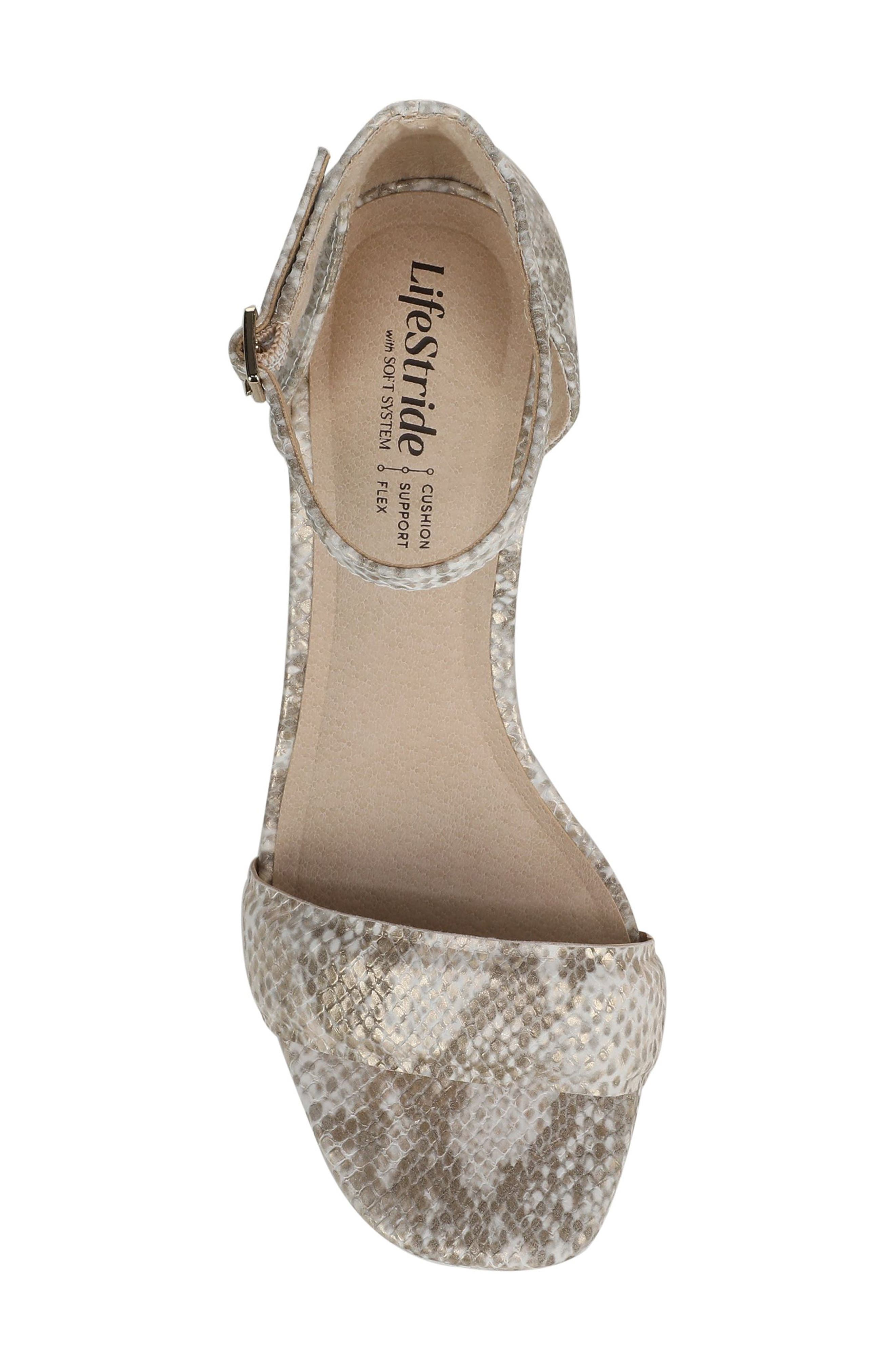 Ashland Ankle Strap Platform Sandal, Alternate, color, BONE MULTI