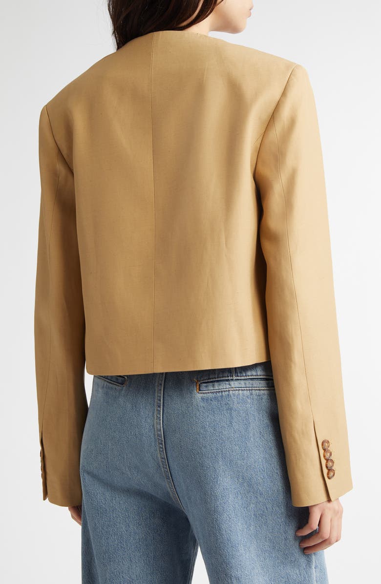 LOULOU DE SAISON Malli Double Breasted Crop Jacket, Alternate, color, 