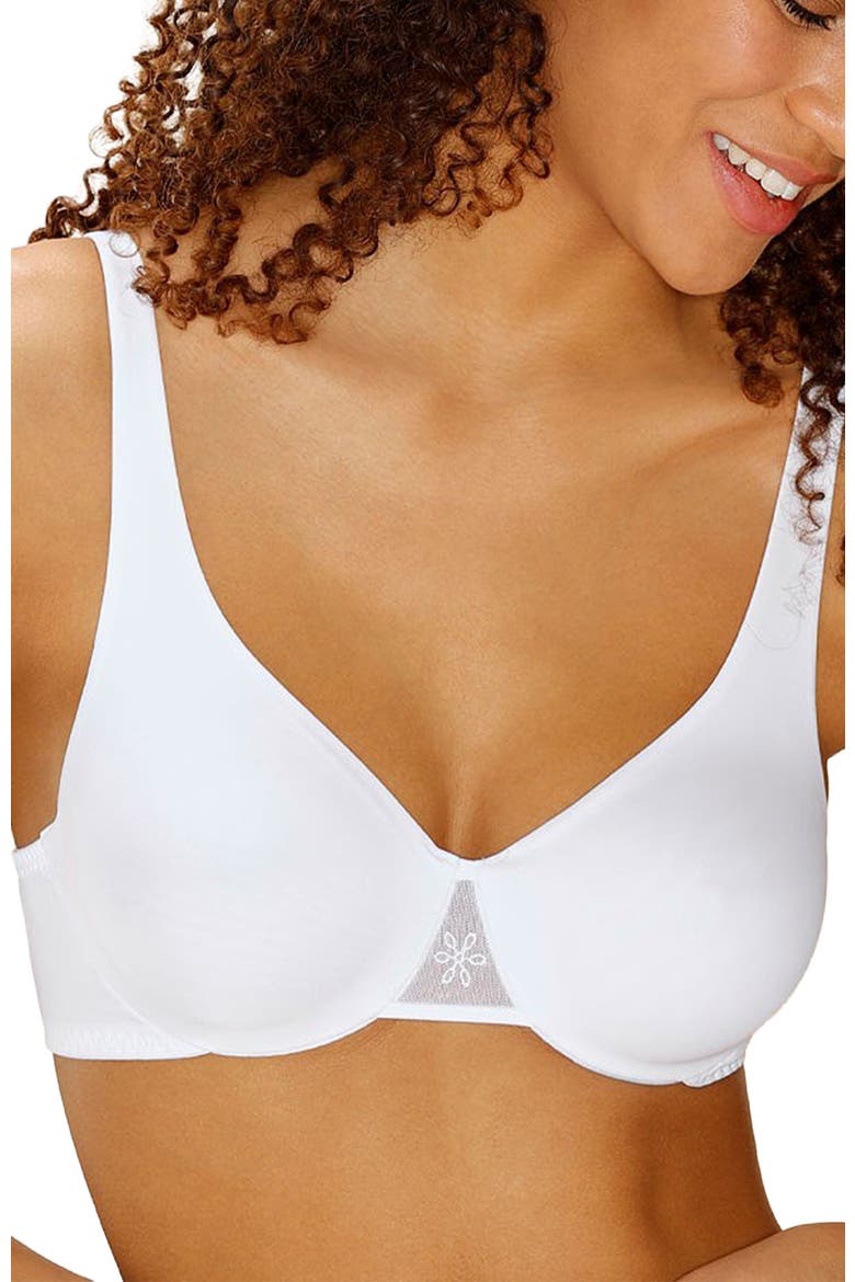2 Pk Flower T-Shirt Bras, Main, color, Black & White
