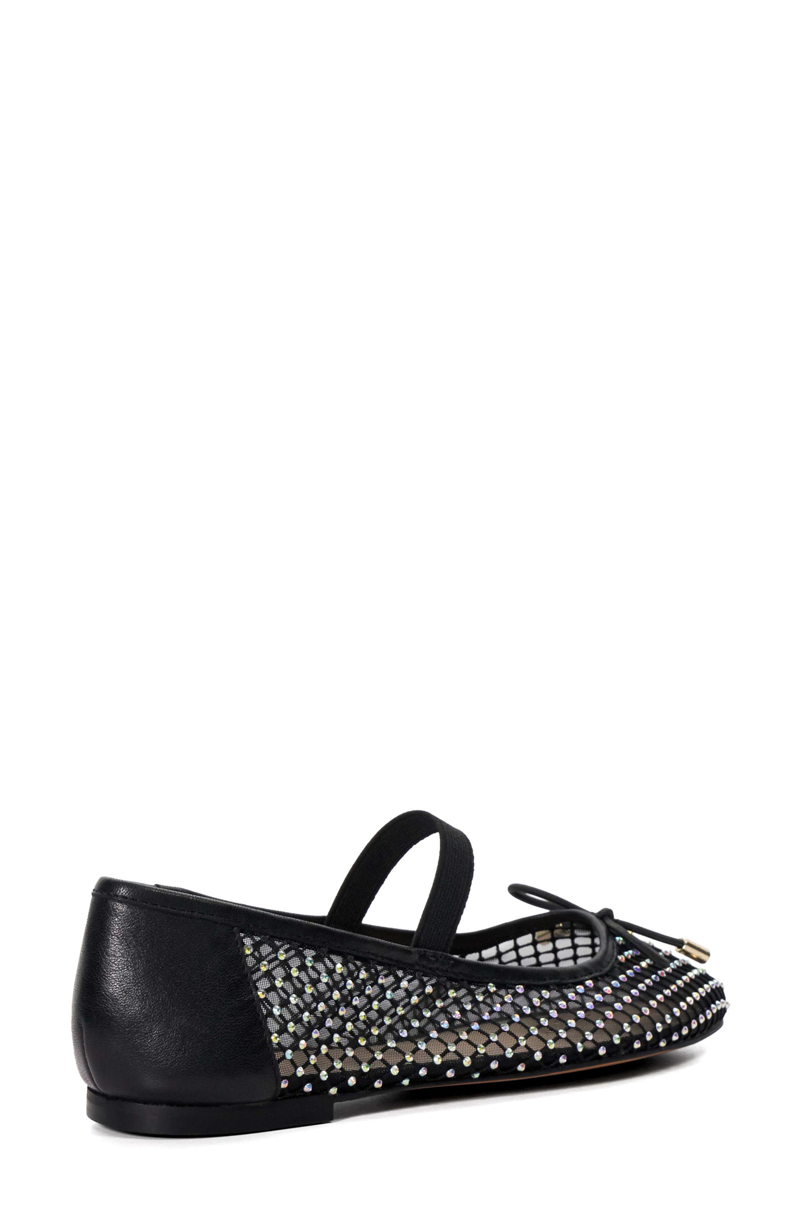 Dune London Happening Mary Jane Flat, Alternate, color, Black