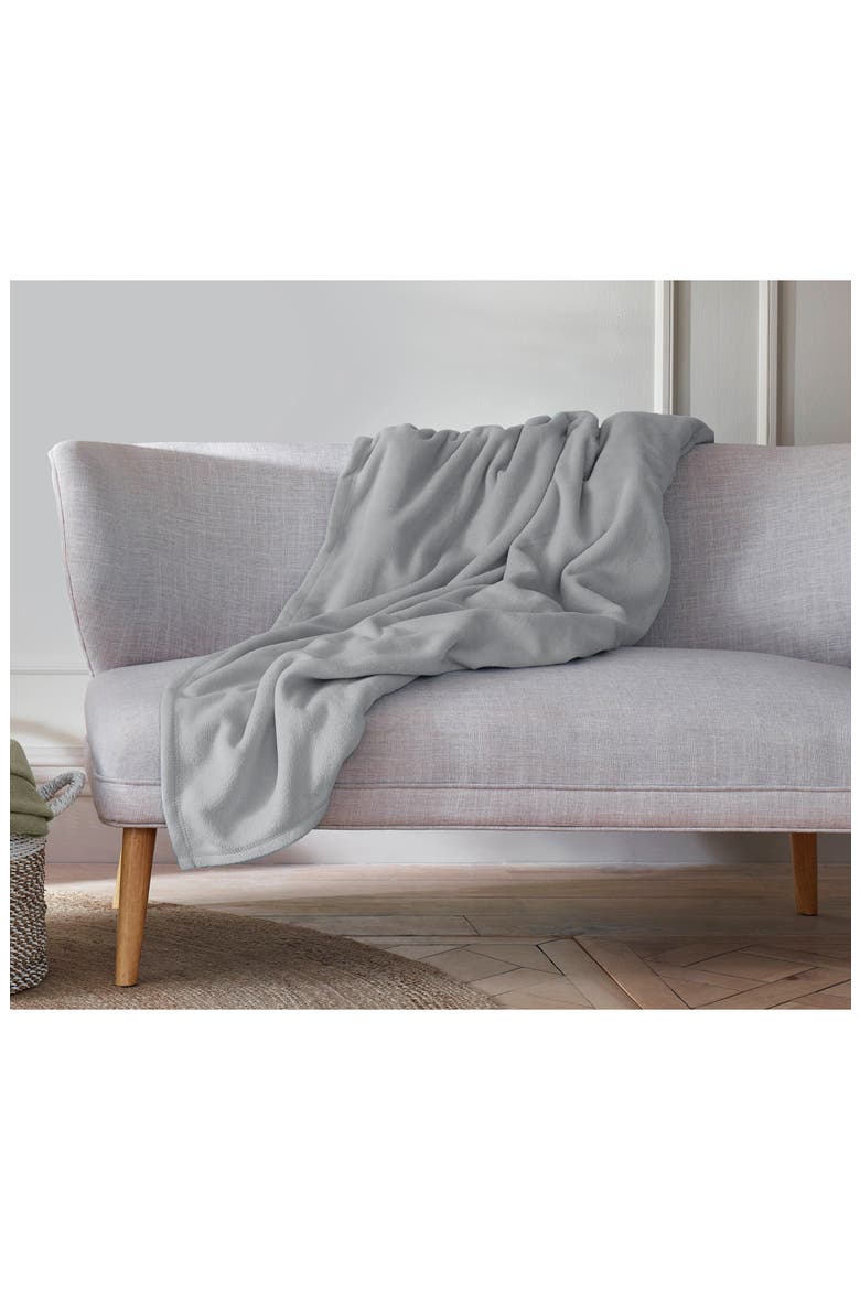 Microfleece Throw Blanket, Alternate, color, LIGHT GREY