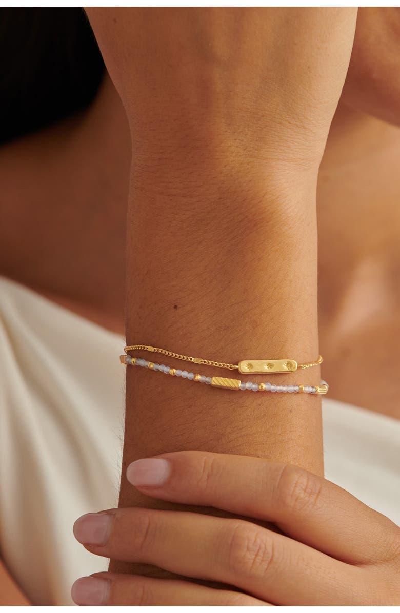 Katie Loxton Birthstone Bracelet 'June' in Moonstone, Alternate, color, June