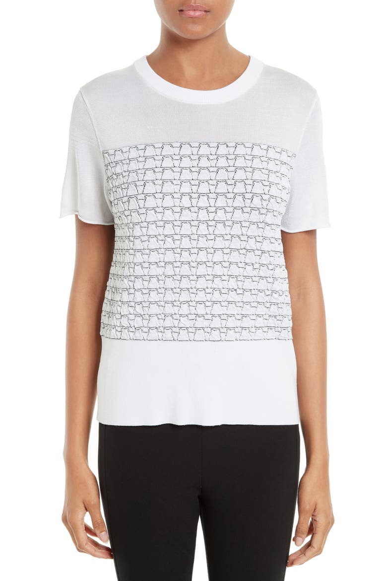 Gwen Knit Tee, Main, color, WHITE