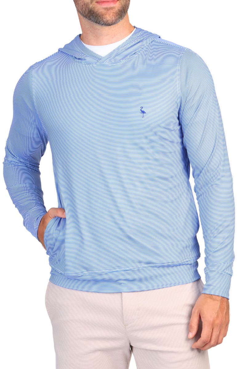 TailorByrd Micro Stripe Print Performance Hooded Pullover, Main, color, 