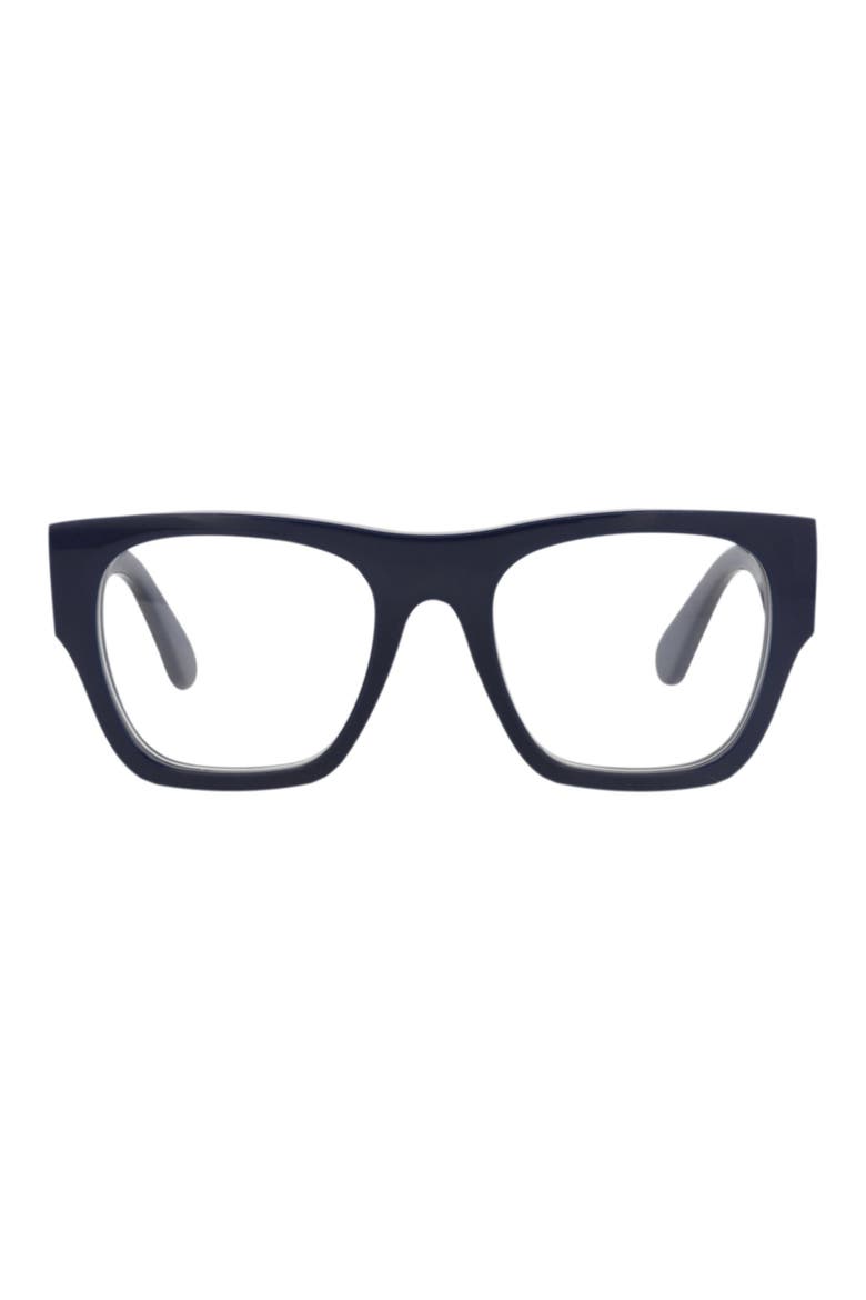 54mm Square Optical Glasses, Main, color, BLUE BLUE TRANSPARENT