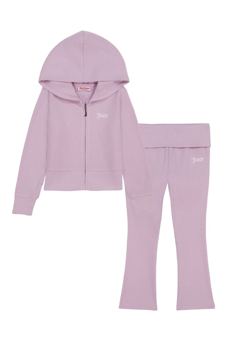 Kids' 2-Piece Knit Hoodie & Flare Pants Set, Main, color, PREPACK ASSORTED
