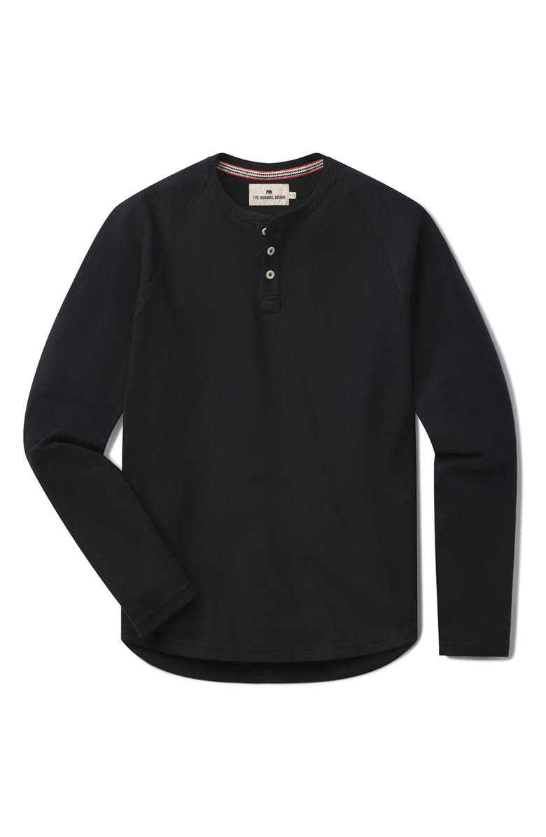 The Normal Brand Puremeso Everyday Henley, Alternate, color, Black