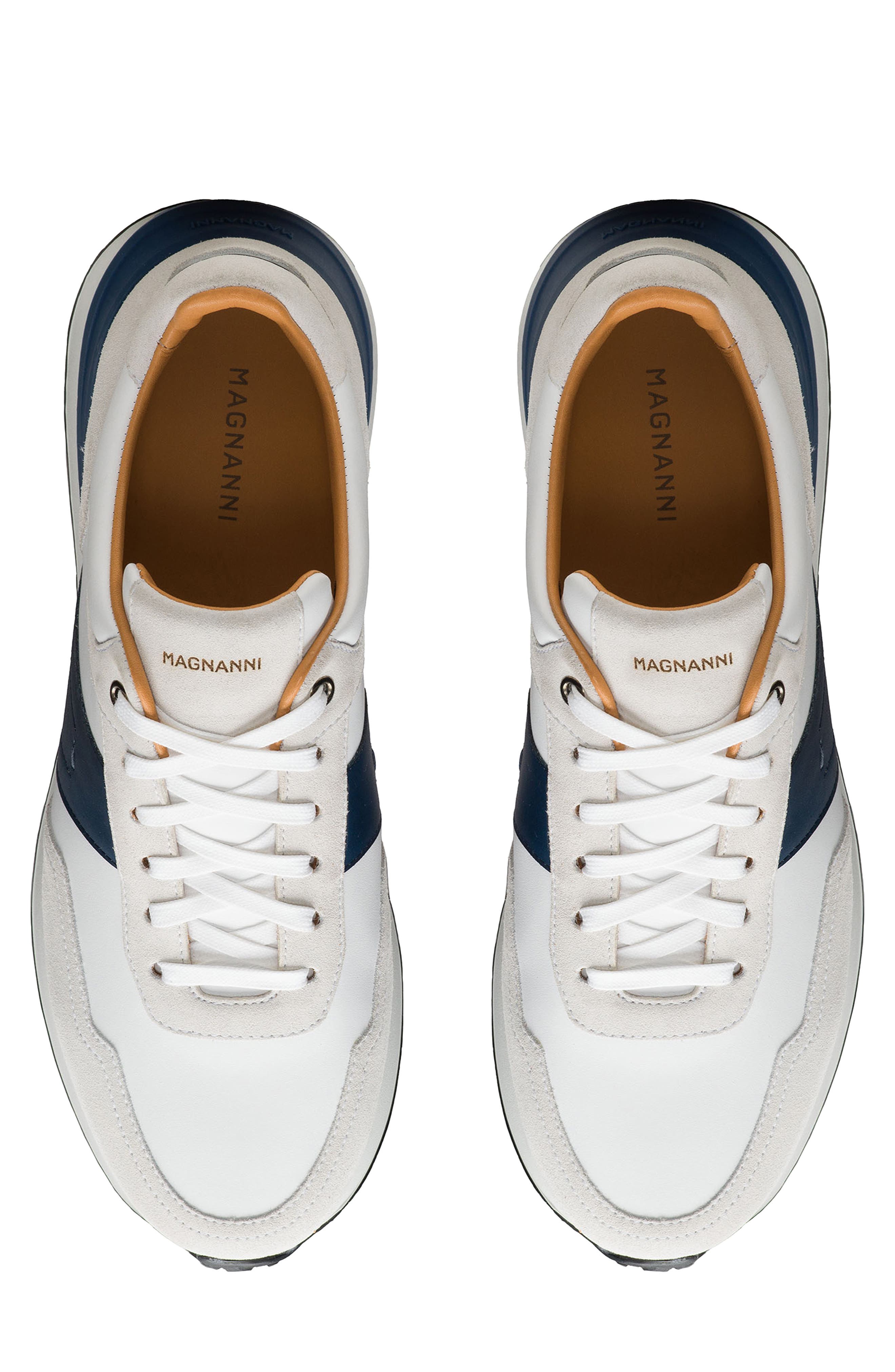 Magnanni Sentro Sneaker, Alternate, color, White And Navy