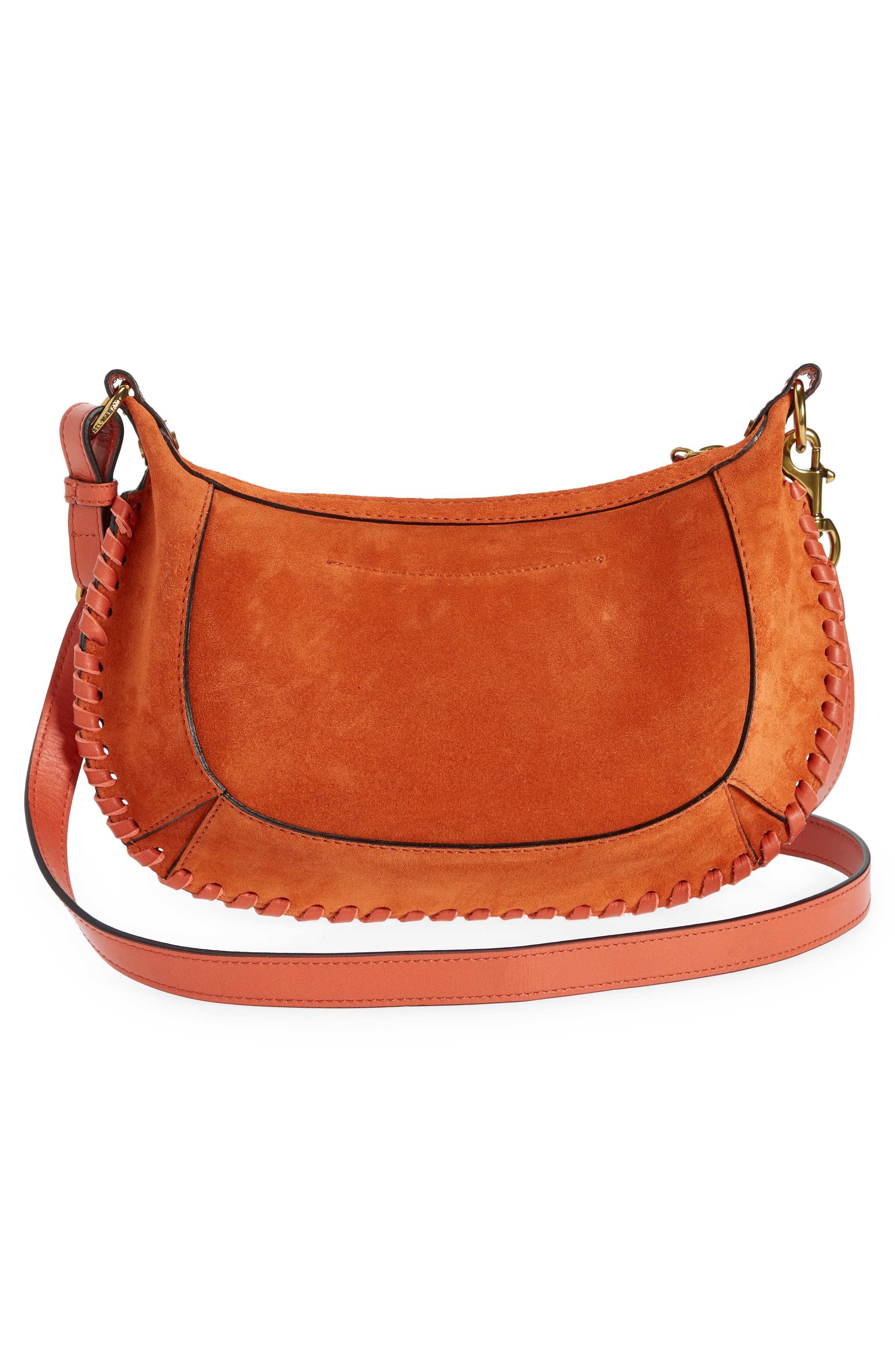 Isabel Marant Oskan Moon Suede Shoulder Bag, Alternate, color, 