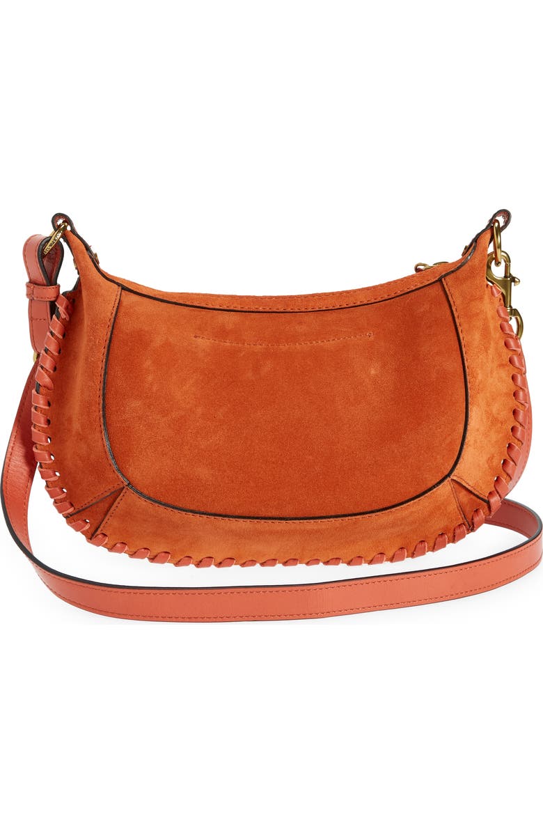 Isabel Marant Oskan Moon Suede Shoulder Bag, Alternate, color,