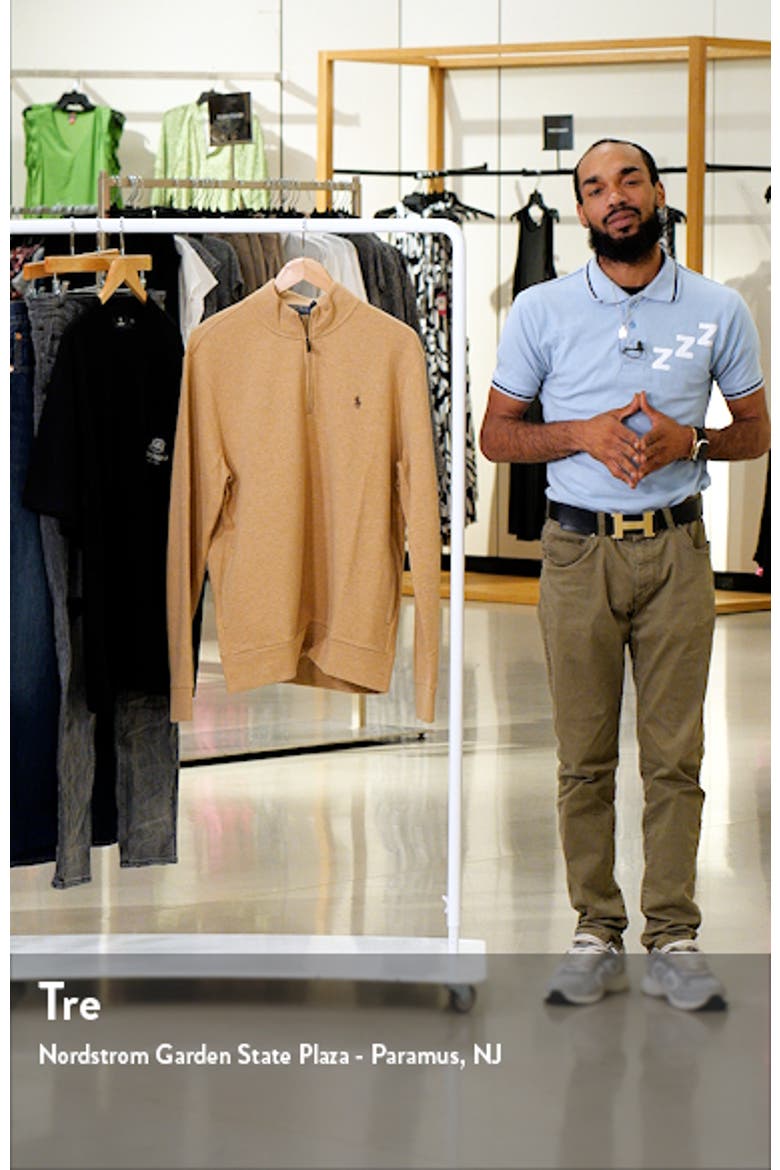 Double Knit Jacquard Quarter Zip Top video
