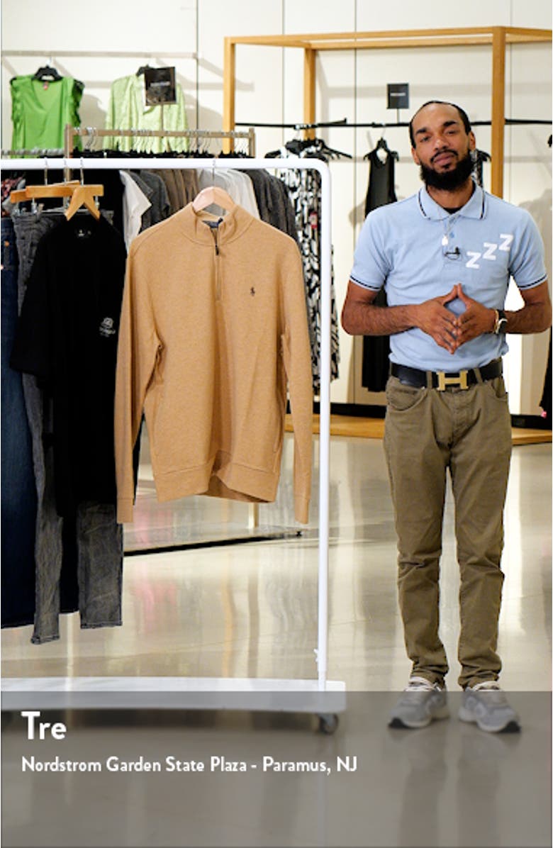 Double Knit Jacquard Quarter Zip Top, sales video thumbnail