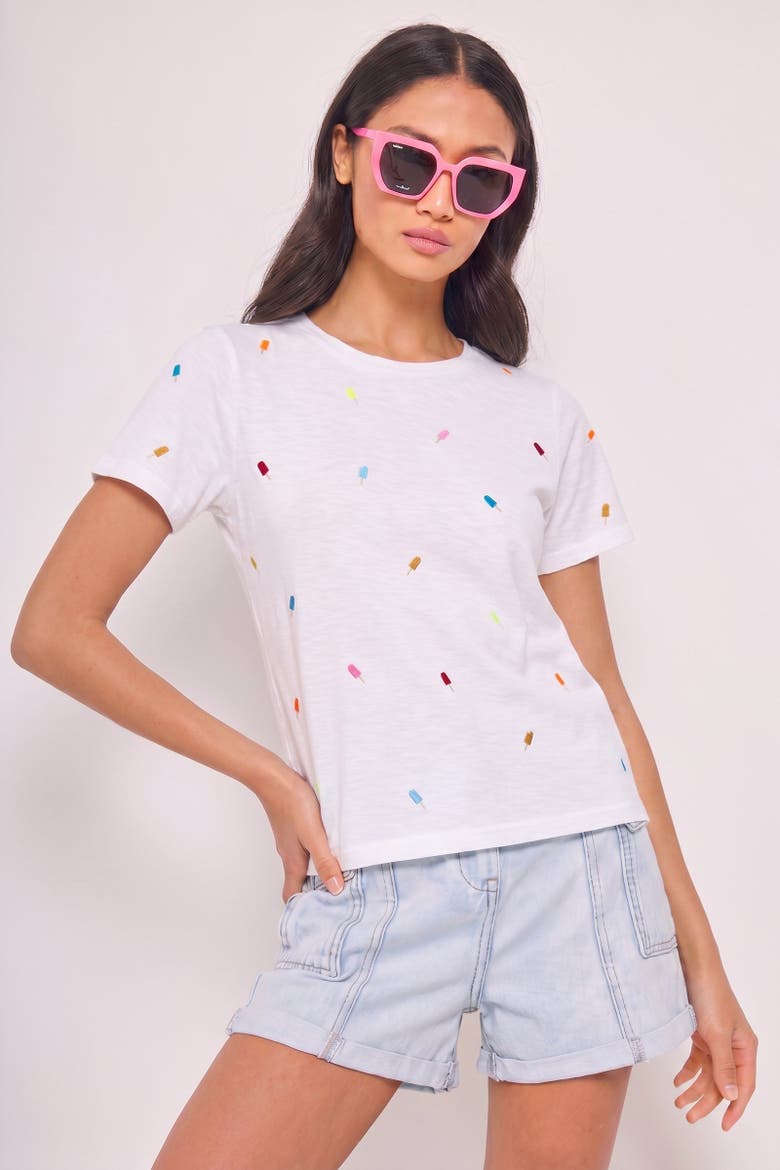 Full of Flavor Cotton Tee, Main, color, White