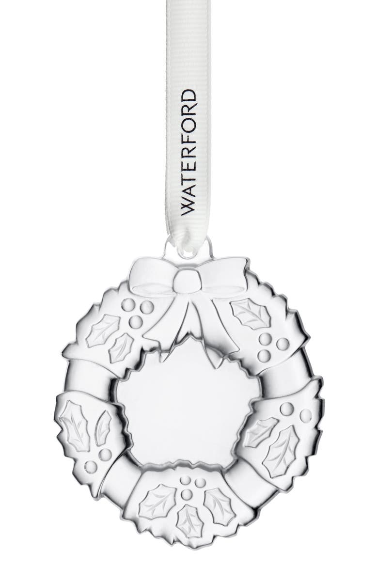 Mini Wreath Crystal Ornament, Main, color, NO COLOR