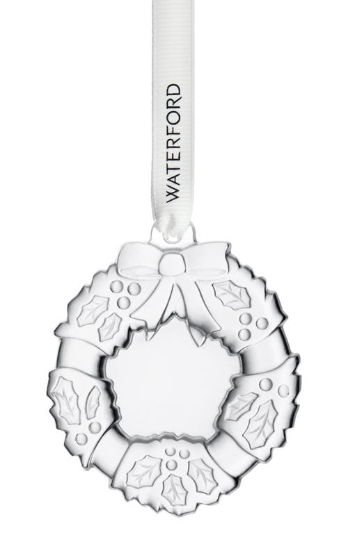 Waterford Mini Wreath Crystal Ornament In Transparent