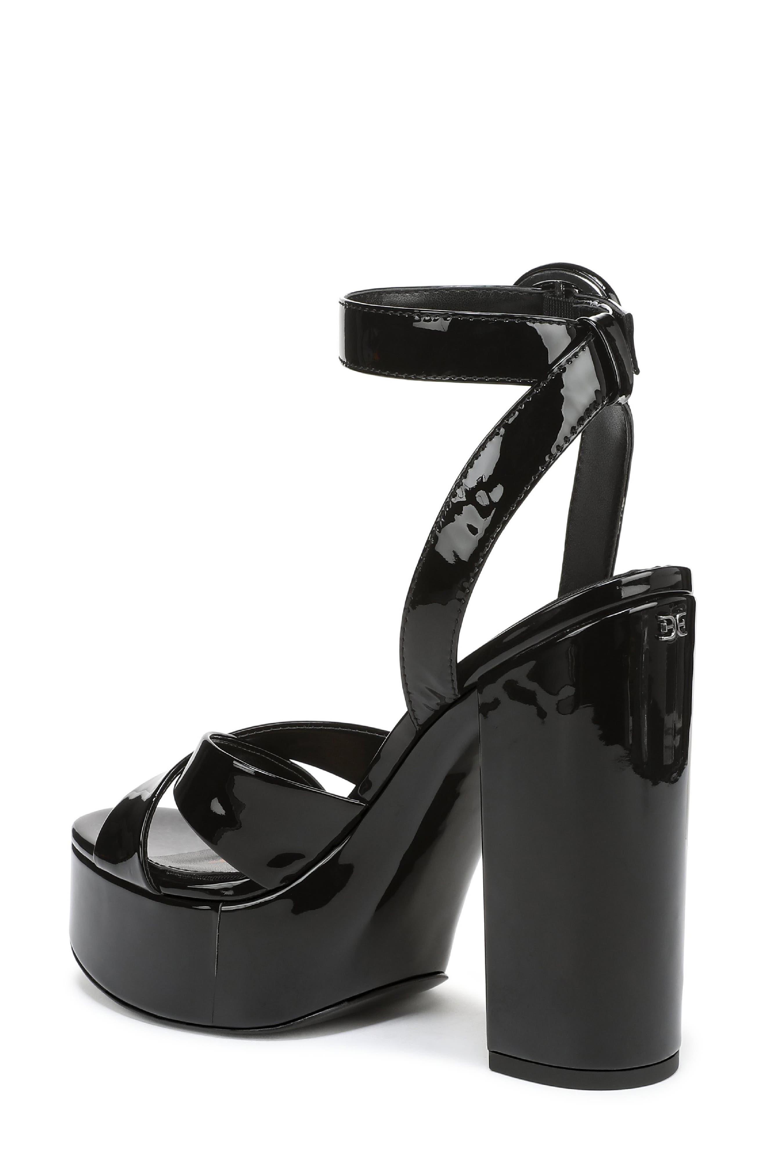 Sam Edelman Savannah Ankle Strap Platform Sandal, Alternate, color, Black