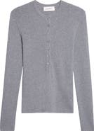 Lisa Yang Airi Cotton & Cashmere Ribbed Henley