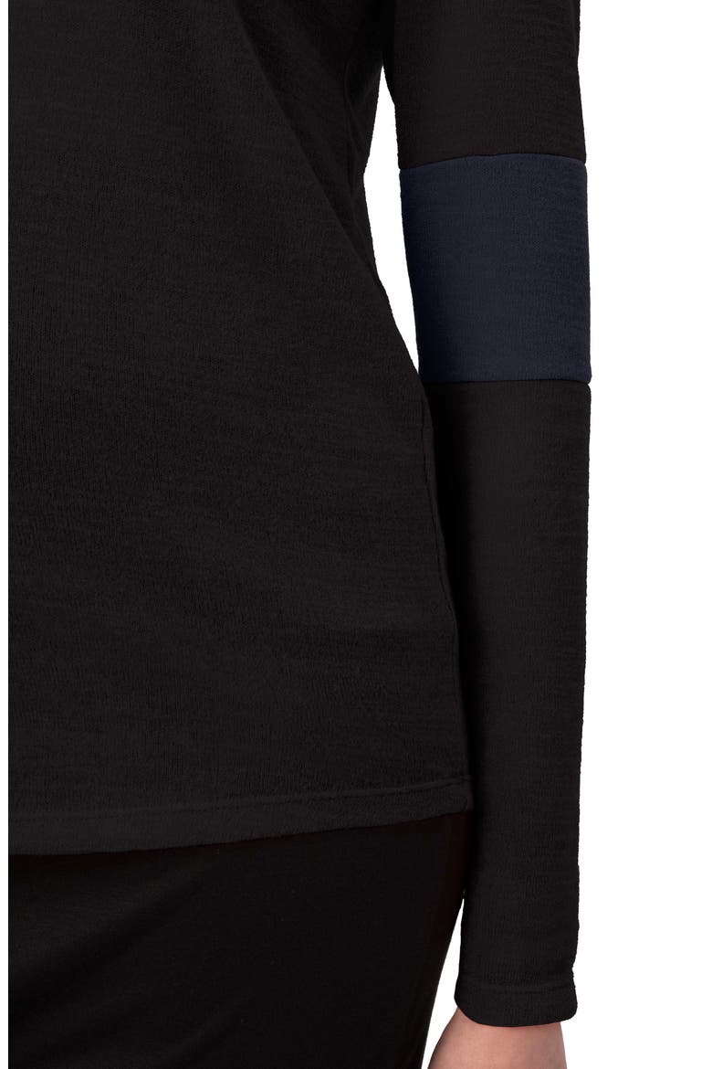 Contrast Elbow Maternity Sweater, Alternate, color, BLACK