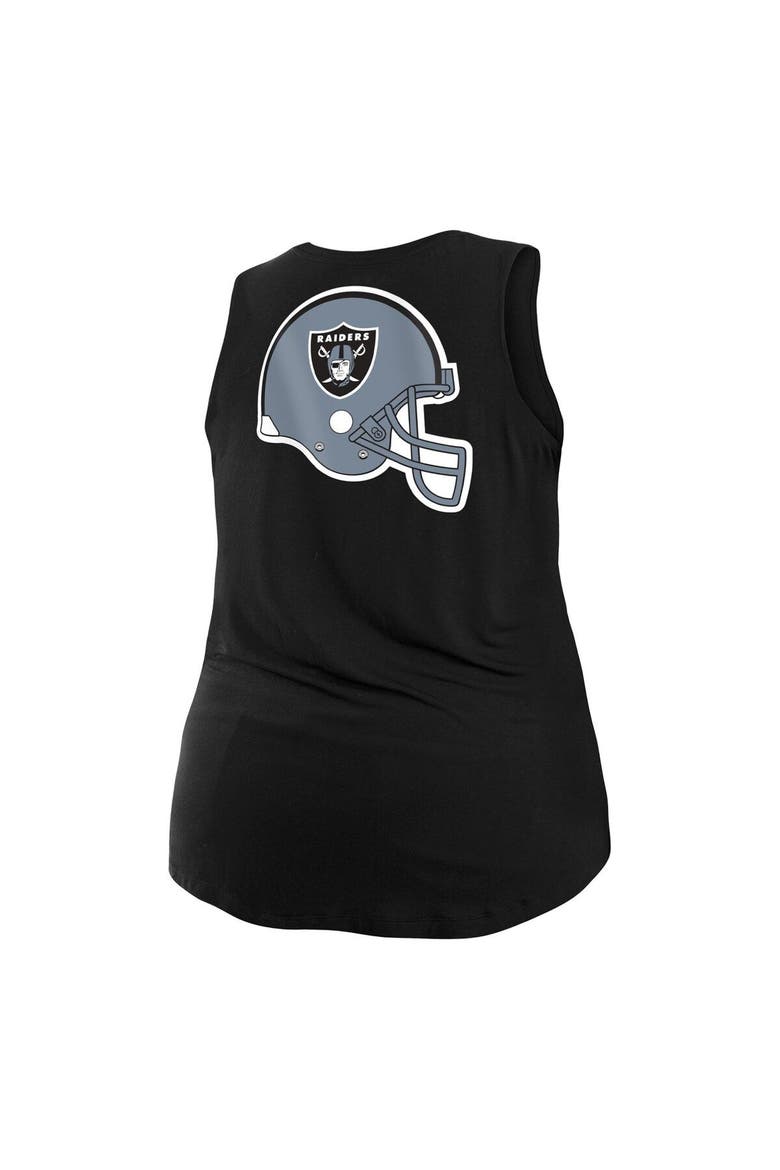 Women's New Era  Black Las Vegas Raiders Plus Size Tank Top, Alternate, color, Black