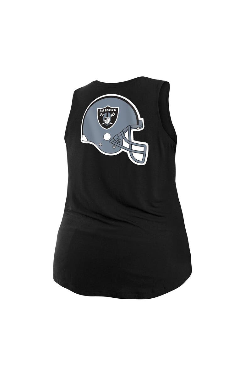 New Era Women's New Era  Black Las Vegas Raiders Plus Size Tank Top, Alternate, color, Black
