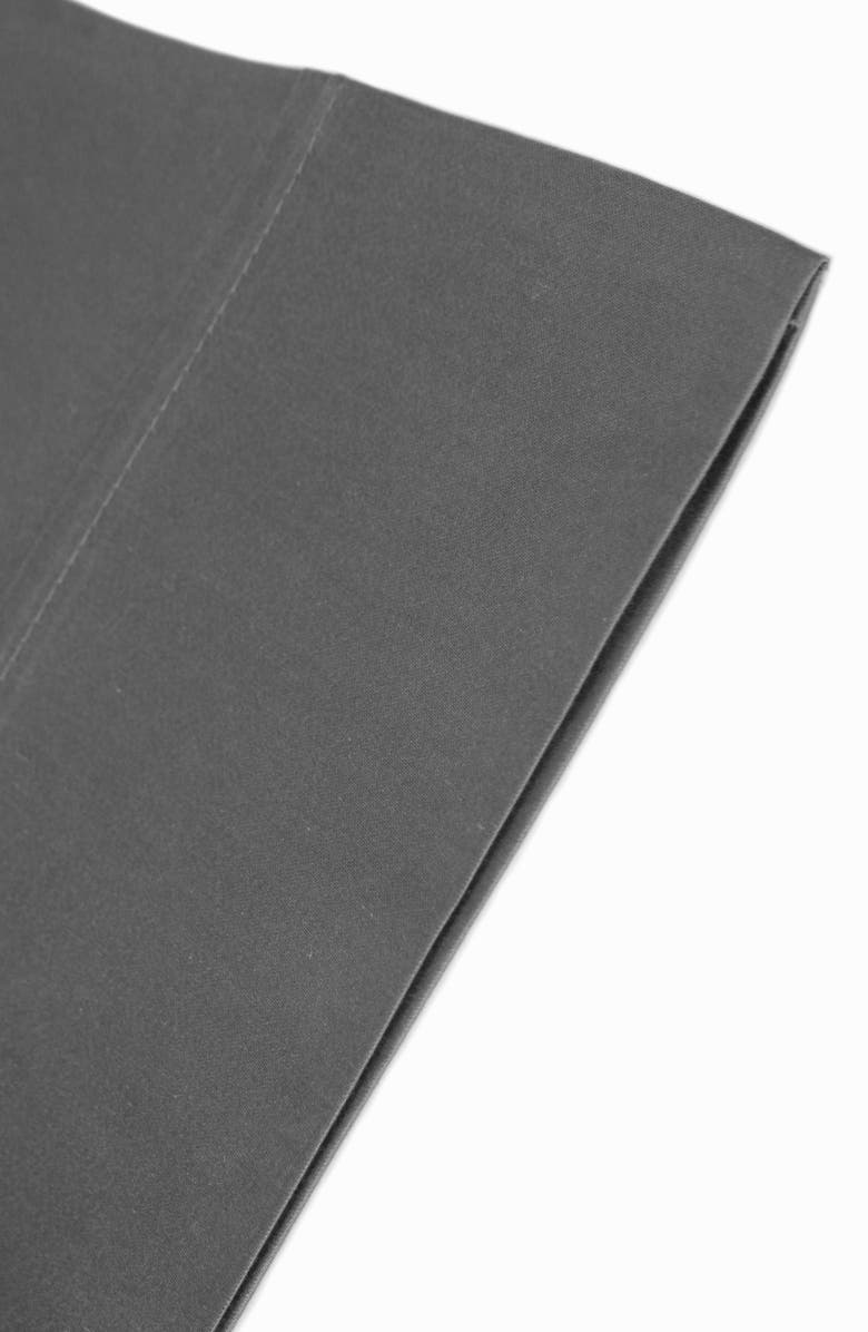 MELANGE HOME Pleat Detail 400 Thread Count Sheet Set with Bonus Pillowcases, Alternate, color, Dark Grey