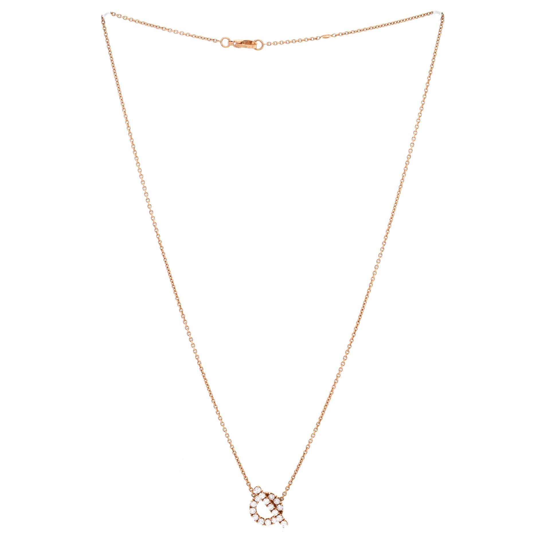 Finesse Pendant Necklace 18K Rose Gold and Diamonds, Alternate, color, Metallic Gold