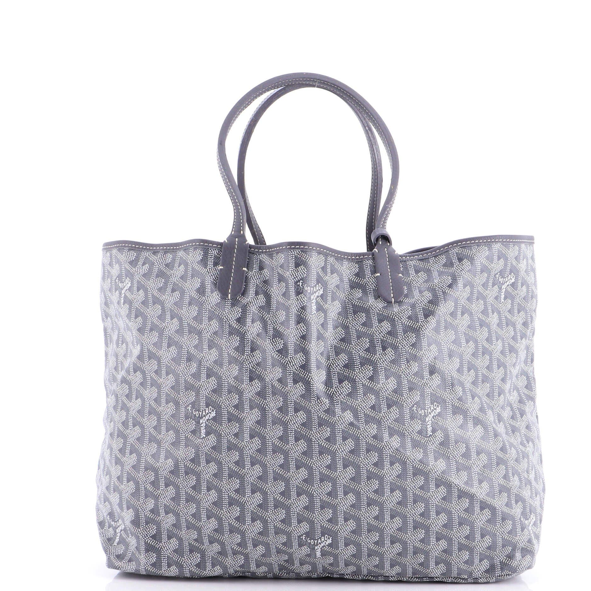 Pre-Owned Goyard Saint Louis Tote Coated Canvas PM, Main, color, Gray