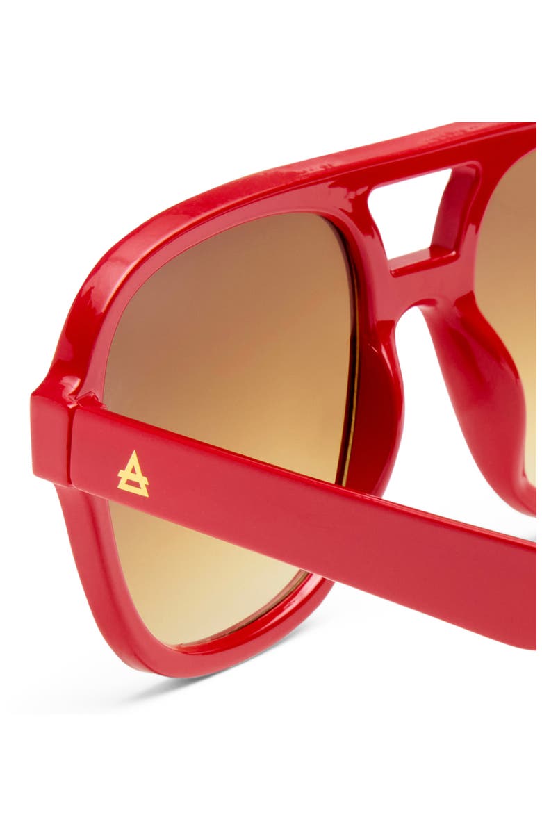 Whirlpool 53mm Aviator Sunglasses, Alternate, color, POPPY/BROWN GRAD