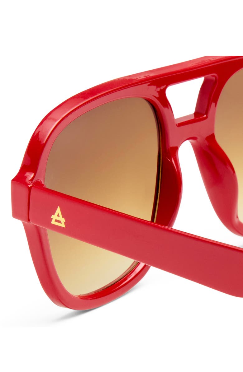 AIRE Whirlpool 53mm Aviator Sunglasses, Alternate, color, Poppy/Brown Grad