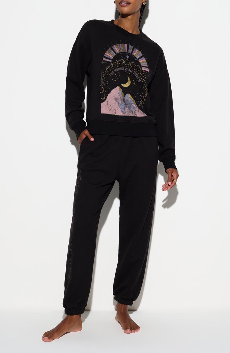 Spiritual Gangster This Moment Sublime Cotton Blend Sweatshirt, Alternate, color, Black