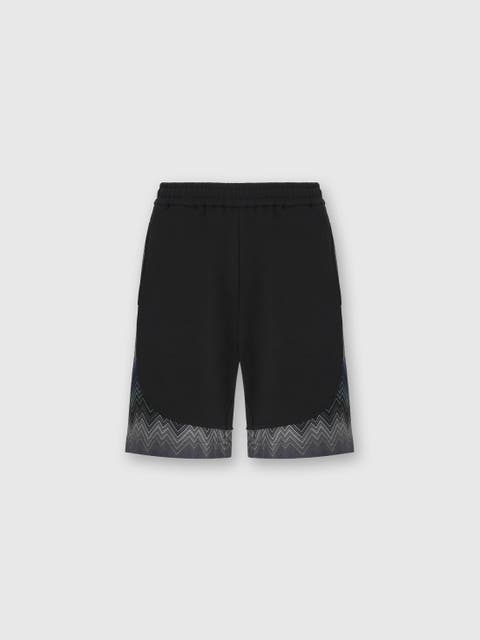 Fleece Shorts With Zigzag Insert