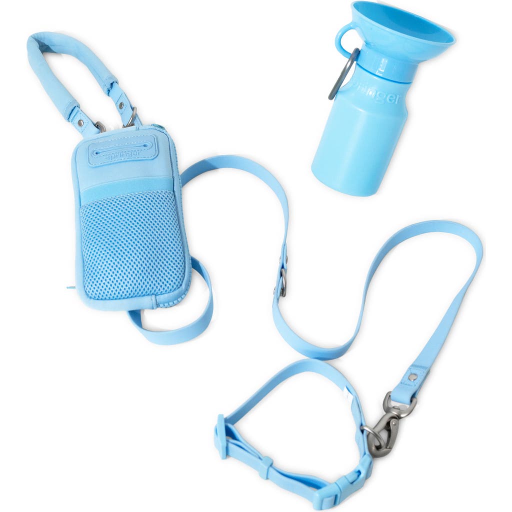 Springer Dog Walk Bag & 15 oz. Water Bottle Set in Sky Blue  product