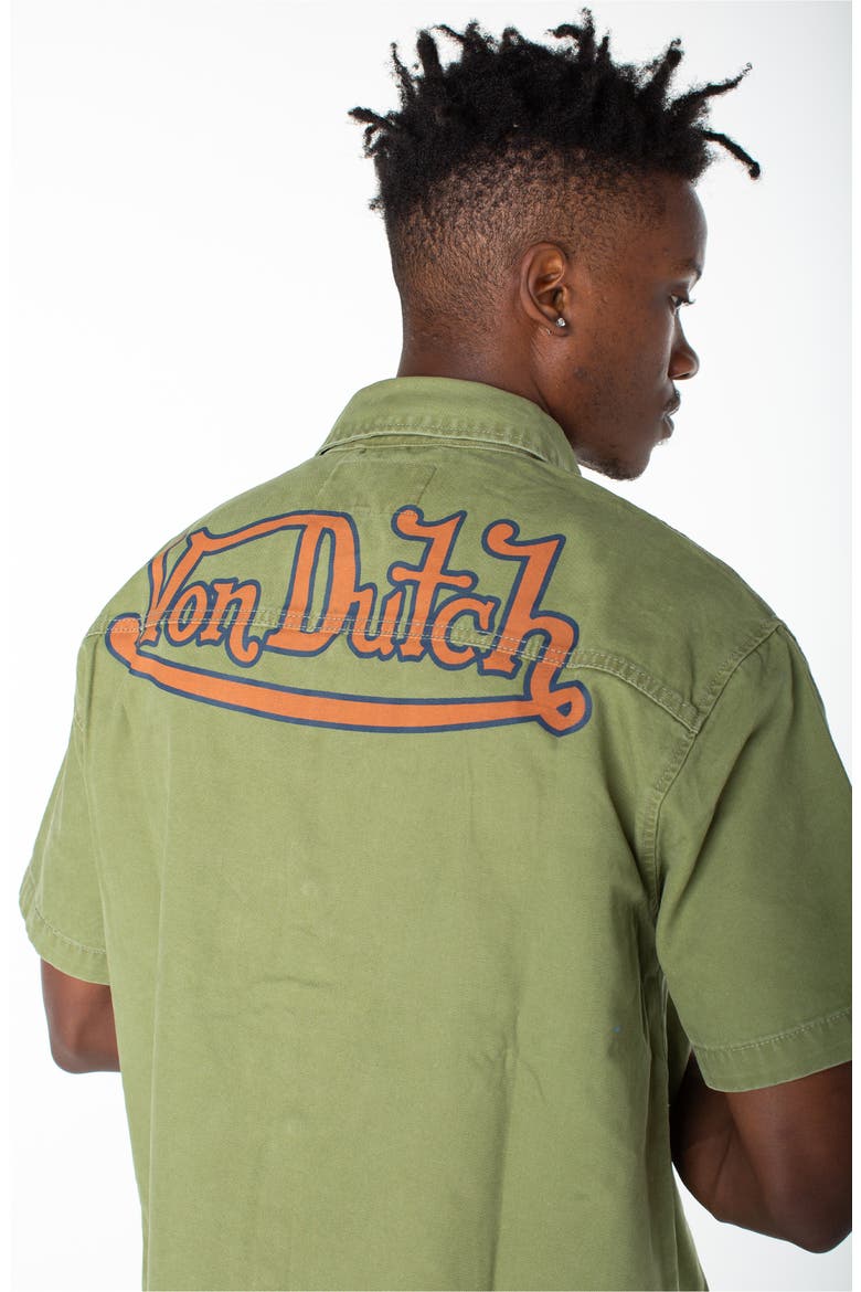 Short Sleeve Snap Front Hell  Shirt, Alternate, color, Sphagnum