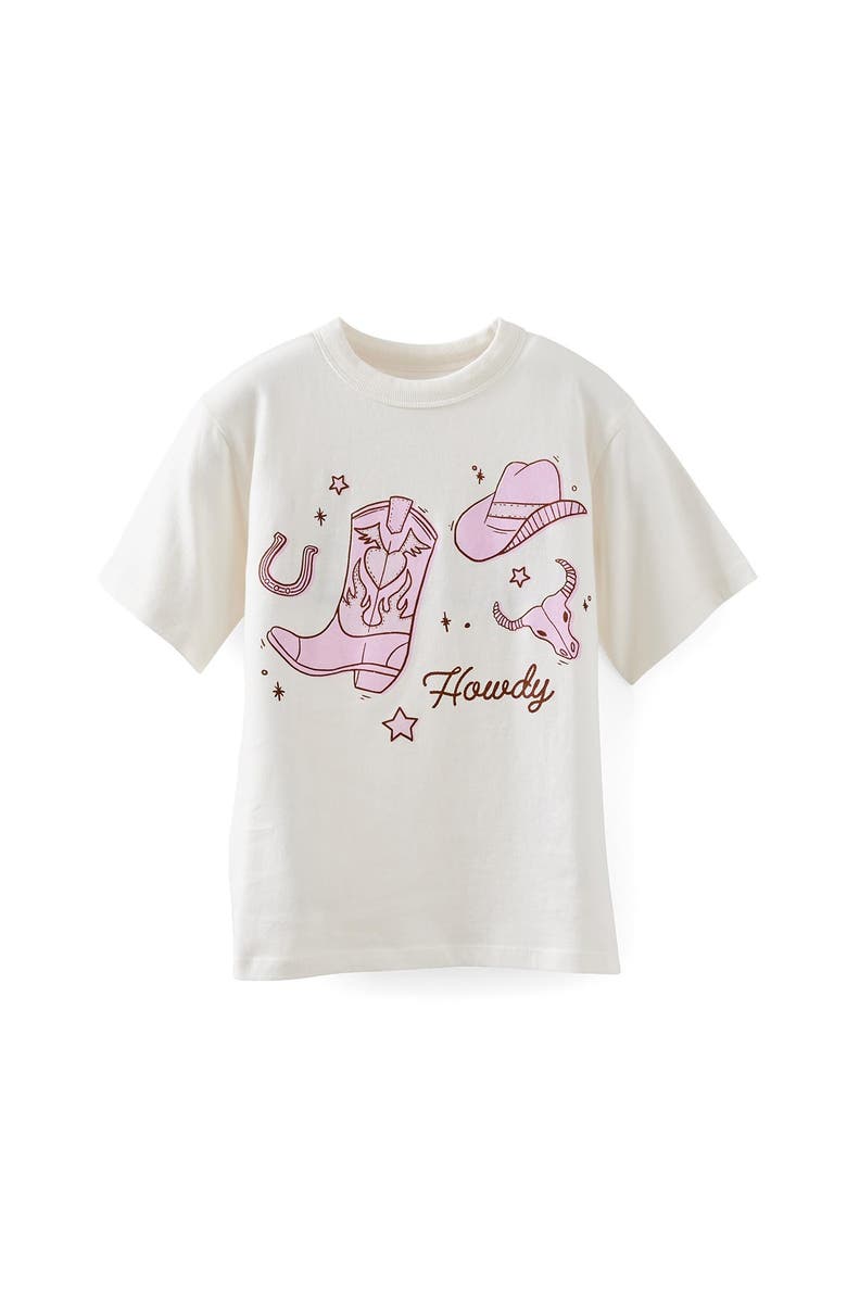 Cotton On Kids Kid's Essential Short Sleeve Graphic Tee, Main, color, Western Icons Vanilla