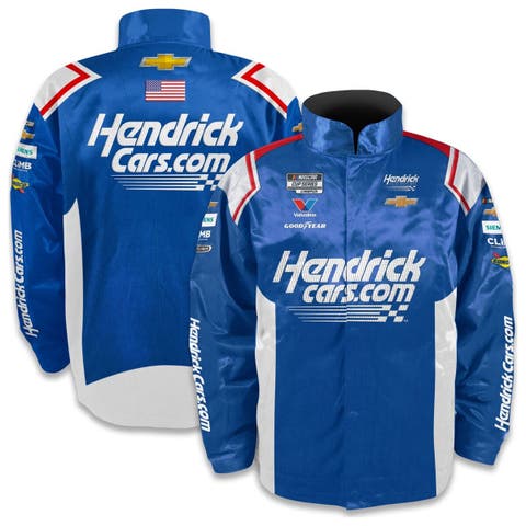 Men's Hendrick Motorsports Team Collection  Blue Kyle Larson Hendrickcars.com Full-Snap Nylon Uniform Jacket