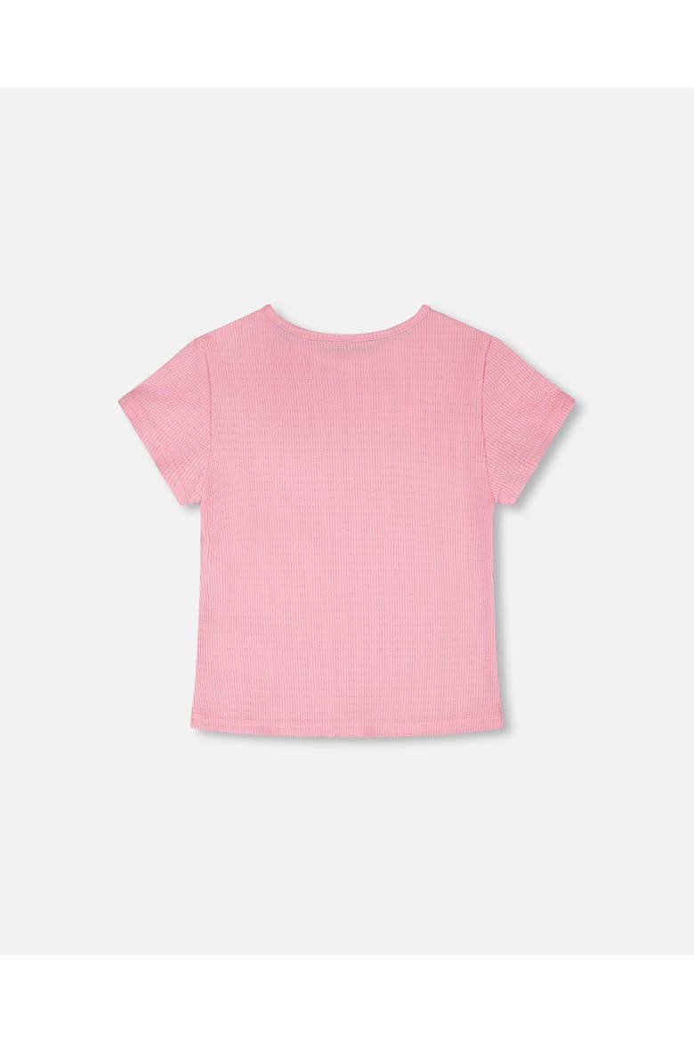 Relaxed Straight Fit Crinkle Jersey Short Sleeve T-Shirt, Alternate, color, Pink