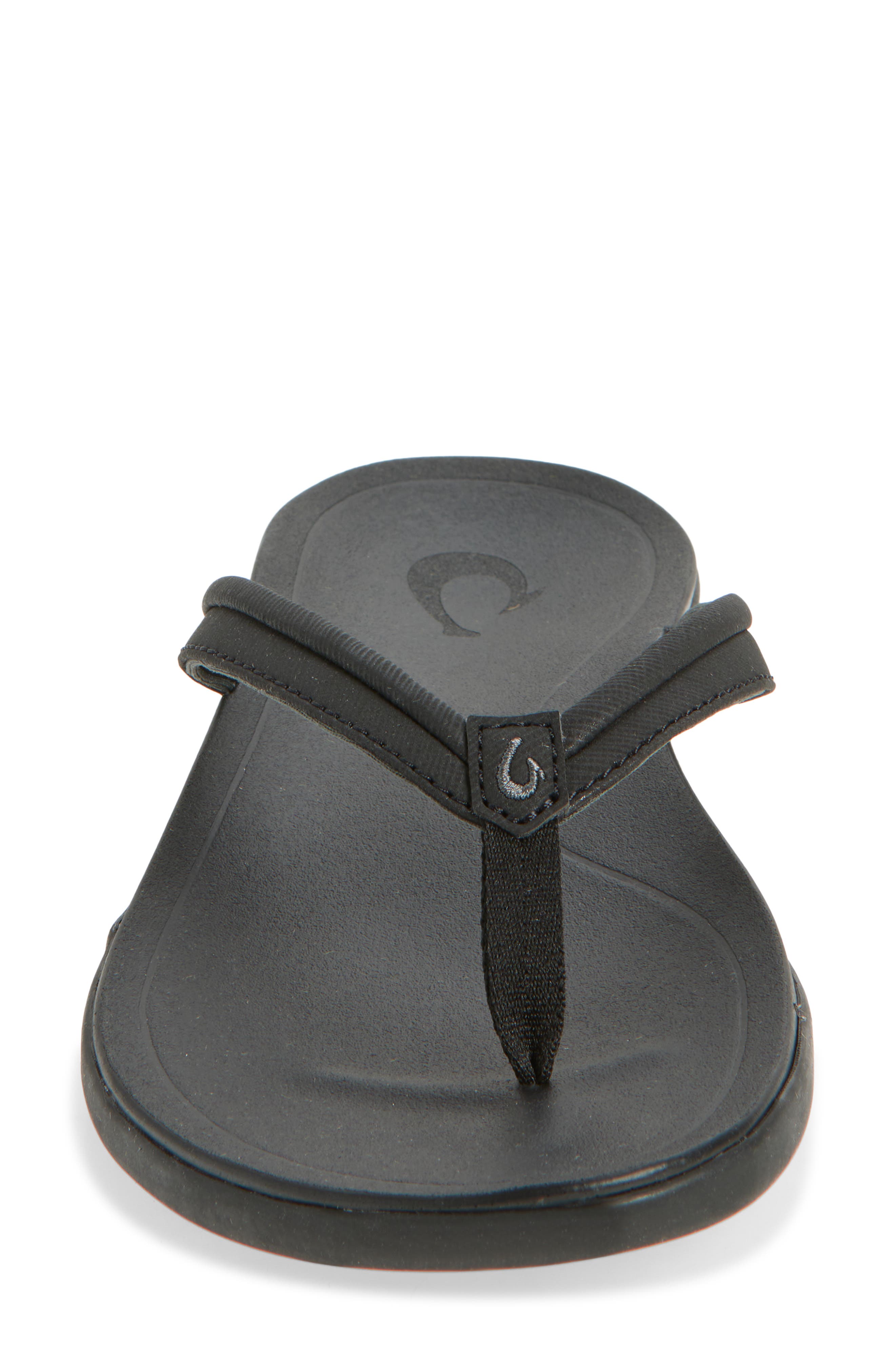 OluKai Ho'ōpio Mālua Flip Flop, Alternate, color, Lava Rock / Lava Rock