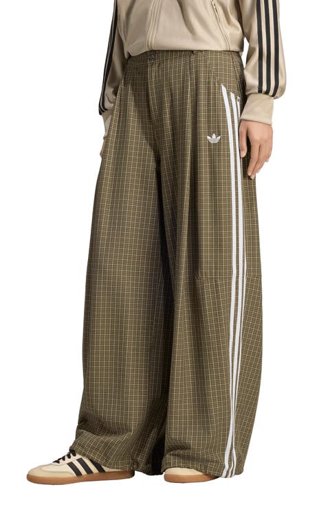 Check Wide Leg Trousers