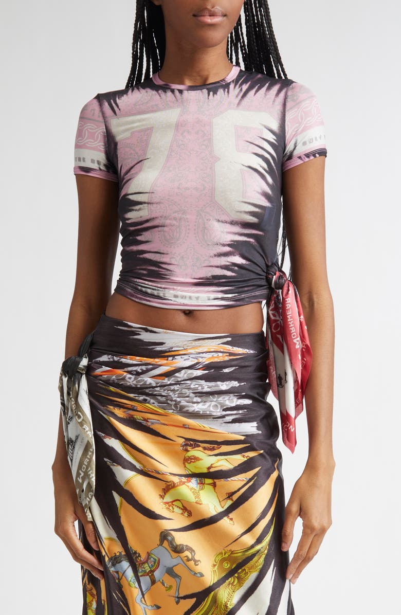 DIESEL<sup>®</sup> T-Dasha Trompe l'Oeil T-Shirt with Bandana Insert, Main, color, Lavender