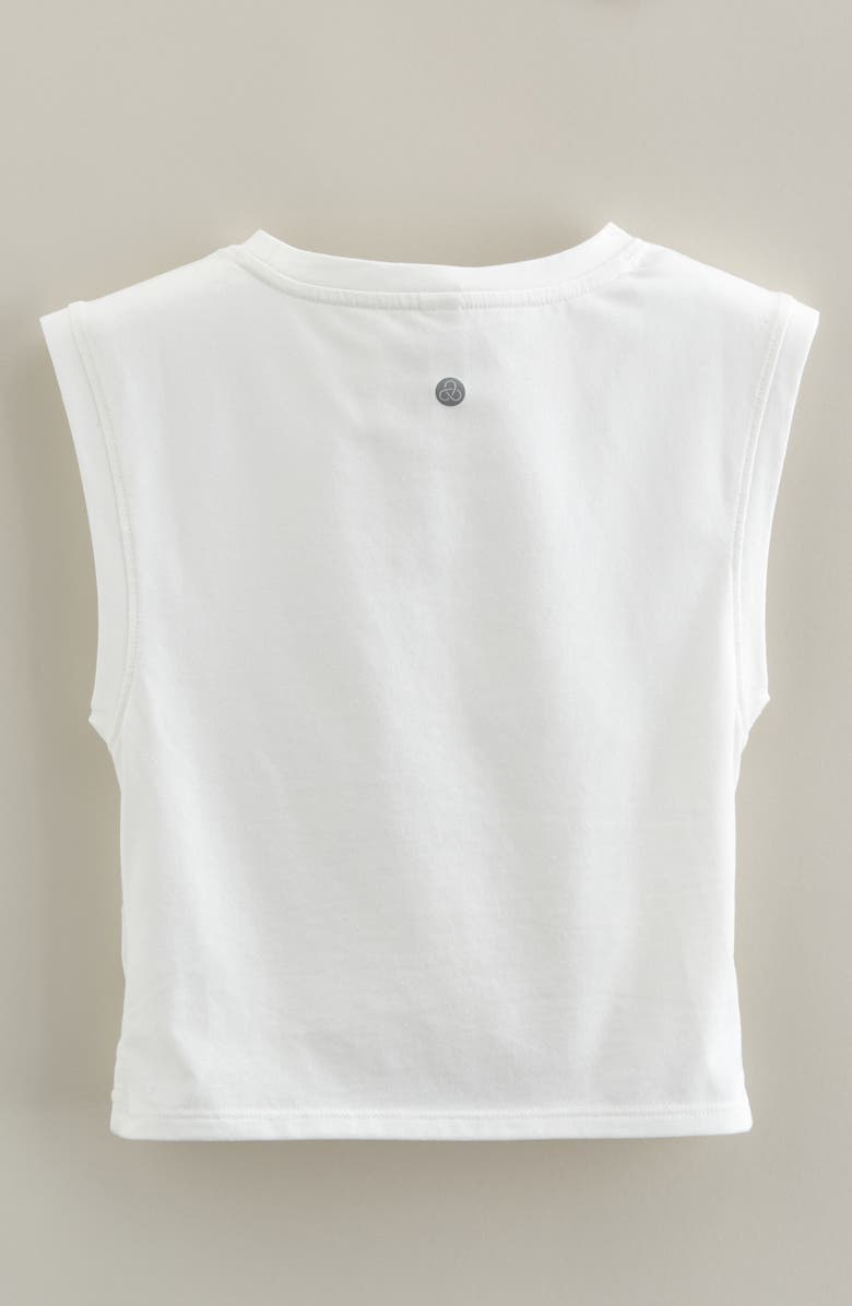 Zella Girl Kids' Twist Front T-Shirt, Alternate, color, White