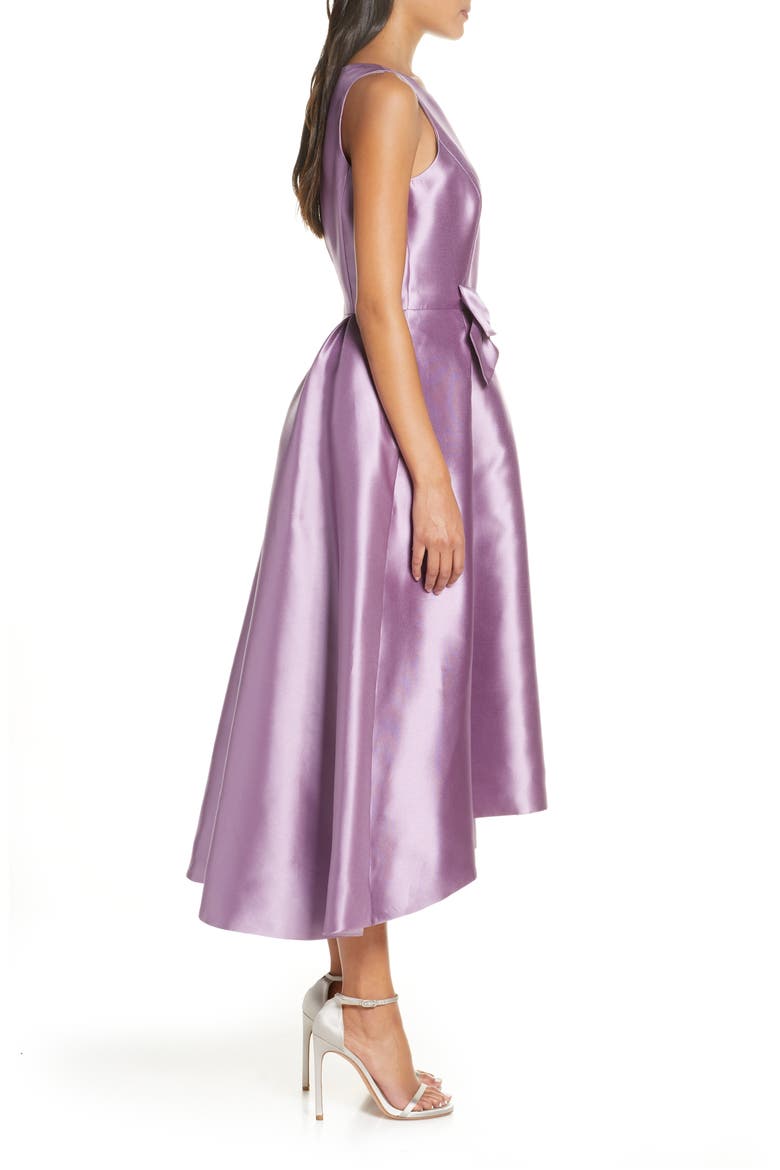 Mikado High/Low Gown, Alternate, color, MAUVE