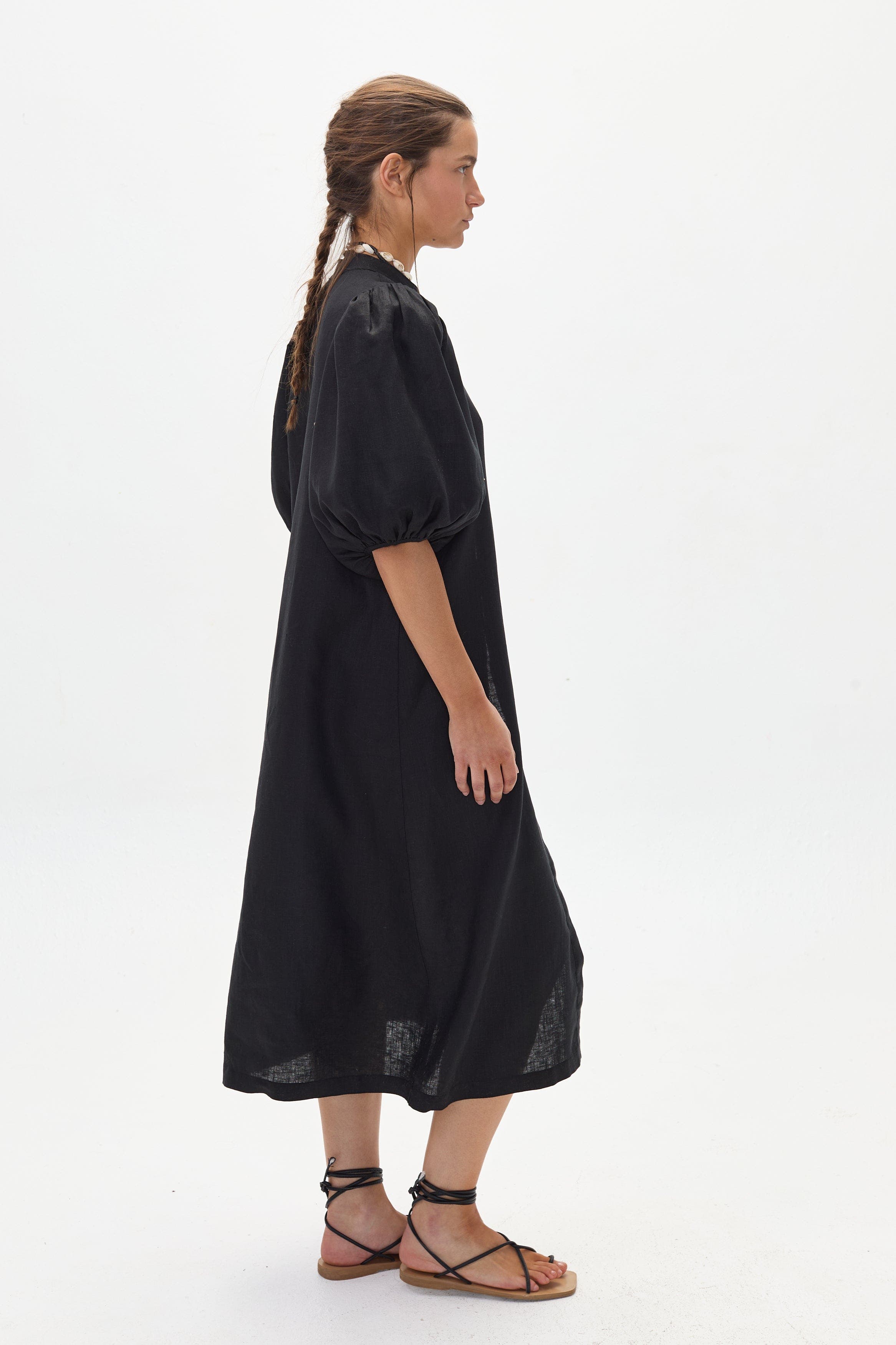 Bubble Linen Dress - image 2