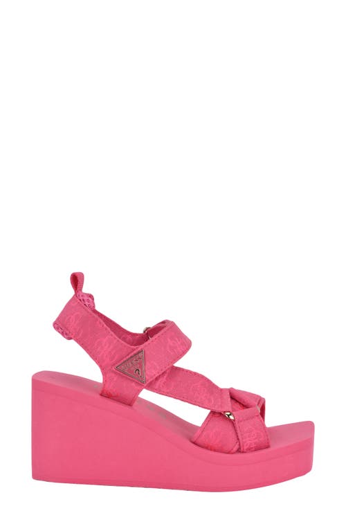 Guess Daysa Slingback Platform Wedge Sandal In Pink