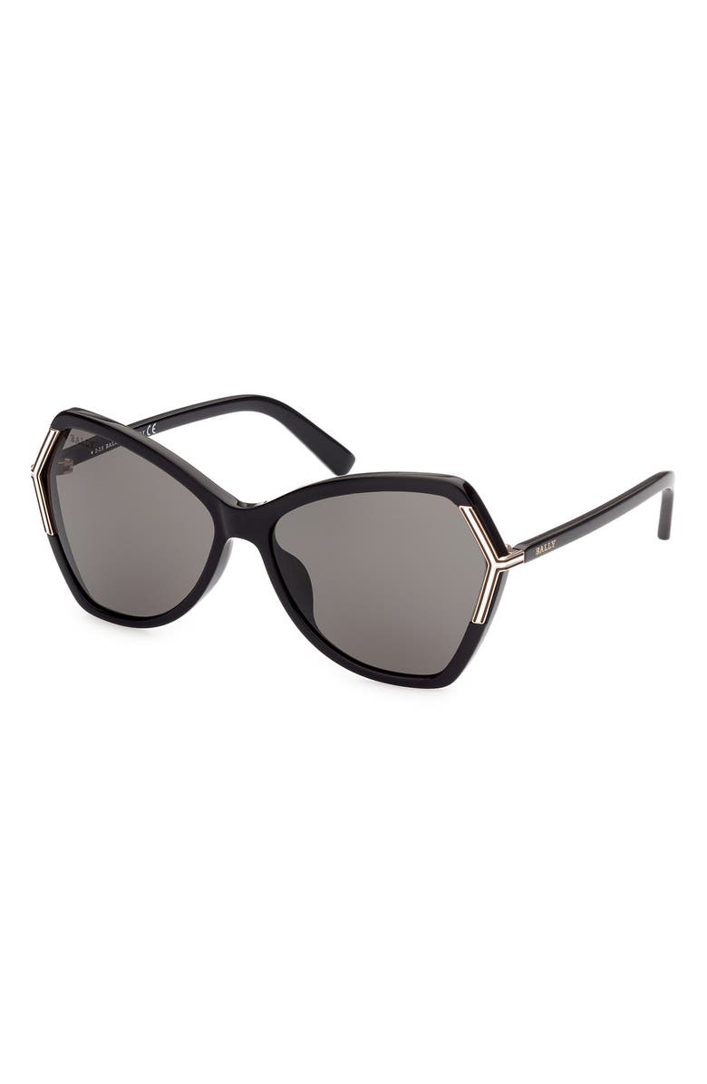 Bally 60mm Geometric Sunglasses, Alternate, color, 