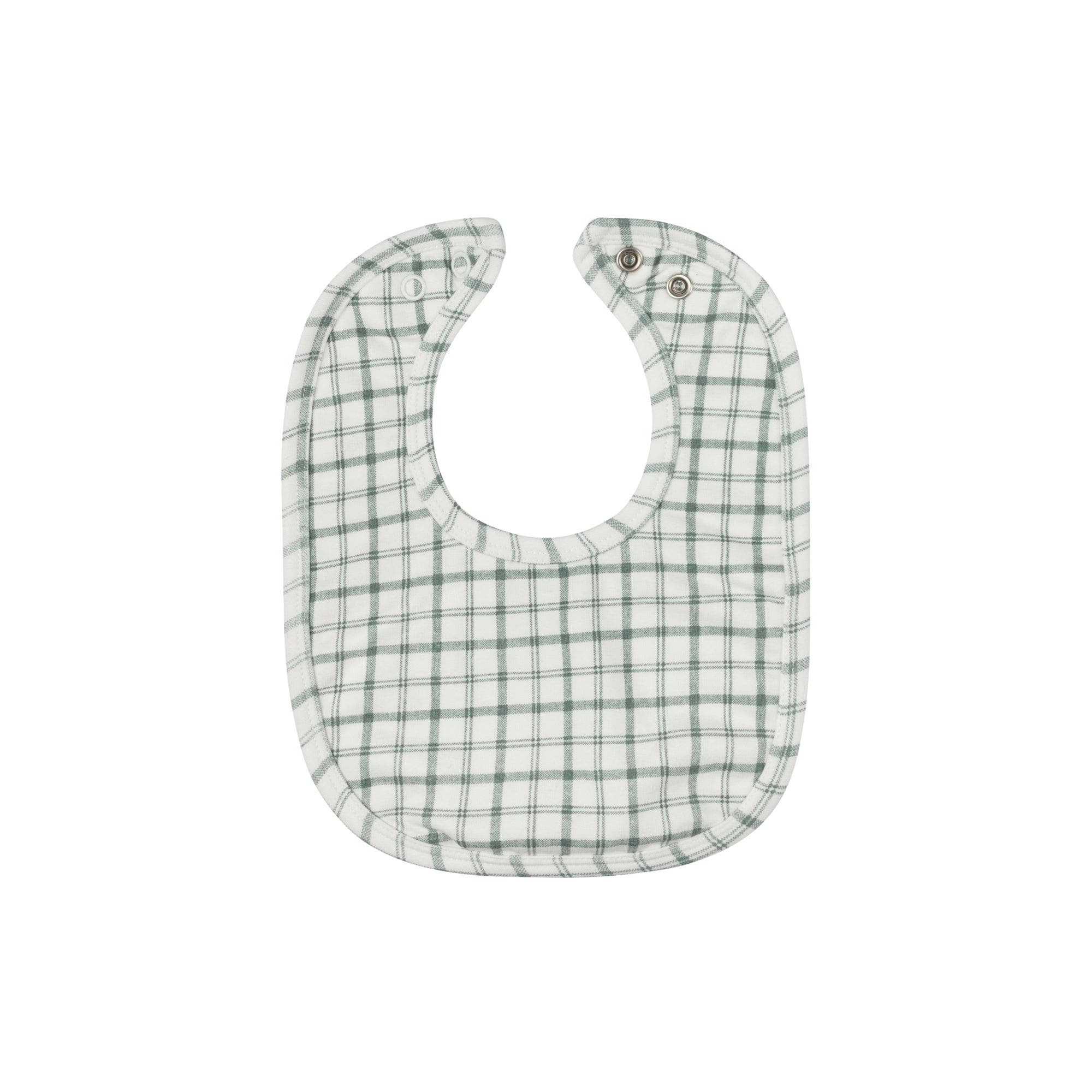 Ely's & Co. Modal French Terry Plaid Sheep Collection - Bib in Teal 