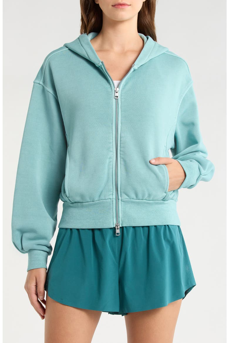 Fade Out Full Zip Hoodie, Alternate, color, WASHED TEAL SEA