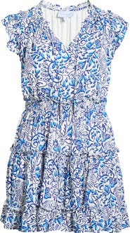 SUGARLIPS Mize Toledo Floral Tiered Minidress