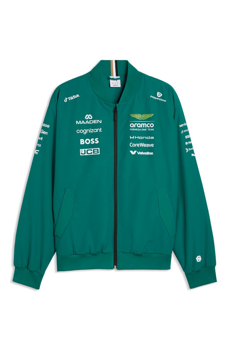 Aston Martin F1 Replica Water Repellent Jacket, Main, color, GREEN LUX
